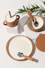 Load image into Gallery viewer, Tan set cup with straw and bowl with lid and plate with suction I Kiko The Label